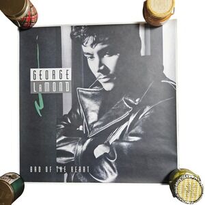 George Lamond Bad of the Heart Vintage 1990 Promo Album Poster 23x23 CBS Records